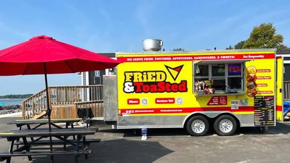 Fried & Toasted food truck with patio seating