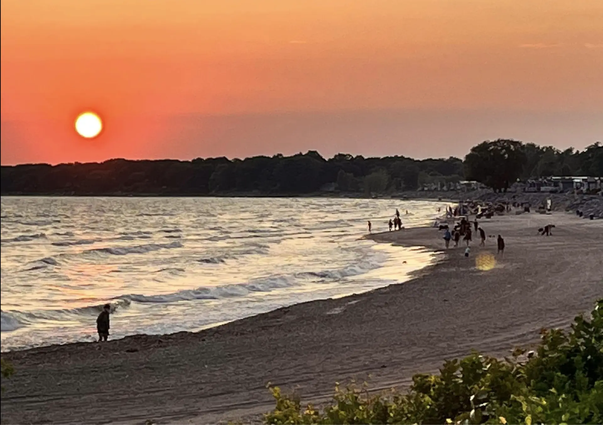 Sunset over the Sherkston shoreline