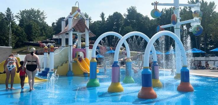 Fountains at the splash pad
